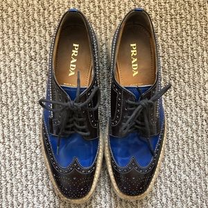 Prada Oxford Platform Espadrilles